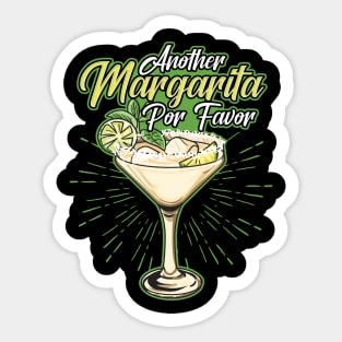 Another Margarita Por Favor Funny Cocktail Joke Sticker